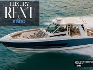  Luxury Day Charter Yacht + Crew ✅ Free Hour Mon–Thurs Up to 13 GUESTS 