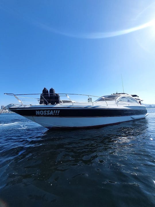 57ft Pershing Power Mega Yacht Rental in Rio de Janeiro 💎 with onboard service 