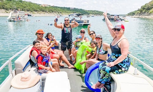 Ponton à deux étages de 30 pieds avec toboggan - Lake Travis