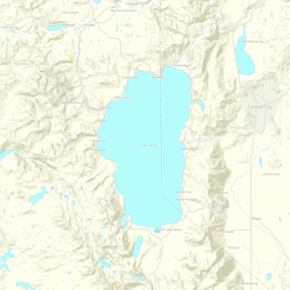A map of Lake Tahoe