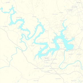 A map of Lake Travis