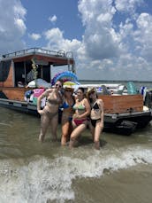 Double Decker Party Hut Pontoon Rental in North Myrtle Beach