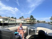 20ft Pontoon Party Boat for Rent in Pompano Beach