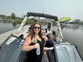 Axis A22 wake surf boat for Charter on Lake Minnetonka