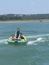 Ponton à deux étages de 29 pieds avec location de toboggan à Canyon Lake, Texas