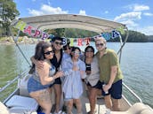 21' Sun Tracker Party Pontoon Boat on Lake Allatoona