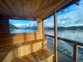 Custom Swim Sauna - Pontoon Sauna Boat in Beautiful North Vancouver BC
