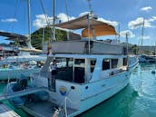 Luxurious 55ft  private American Trawler around St Martin, Anguilla, Pinel