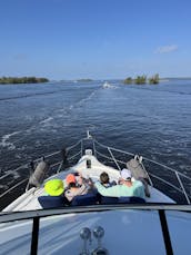 Beach, Dolphins, Lunch, and Sunsets on the 39ft Silverton Yacht