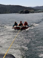 Coeur d'alene capitaneou um cruzeiro no lago e churrasco com pontão de 22 pés em South Bay