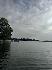 Speed Boat with Tower Rack at Private Dock on Geist Reservoir