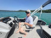 Enjoy the Turquoise Water of Glen Lake on 20' Bennington Pontoon!