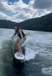 12 Passenger pontoon on Lake Austin - Luxury Pontoon Boat With Lily Pad