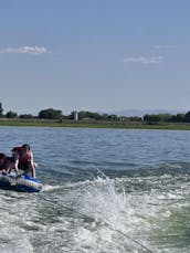 Tritoon TopDeck w/ Slide • On-The-Water Rental at Boyd Lake or Take-And-Go