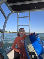 Tritoon TopDeck w/ Slide • On-The-Water Rental at Boyd Lake or Take-And-Go