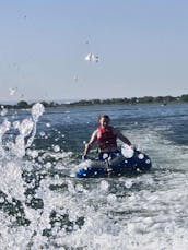 Tritoon TopDeck w/ Slide • On-The-Water Rental at Boyd Lake or Take-And-Go