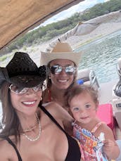 24’ Pontoon | Professional Sound System | Full Bimini Cover | Devil’s Cove