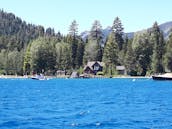 Luxury Double Decker Pontoon with Water Slide for Rent in North Tahoe