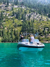 24' Yamaha Ski Boat Rental In  Lake Tahoe with Bimini Top