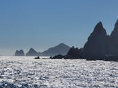 Trimarã privado de 42 pés com tudo incluído para aventuras de mergulho com snorkel em Cabo San Lucas