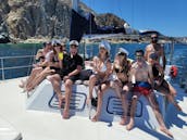 Trimarã privado de 42 pés com tudo incluído para aventuras de mergulho com snorkel em Cabo San Lucas