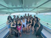 Barco de festa divertido de 45 pés em Miami -40 passageiros no máximo -Tudo incluído -Muito limpo-