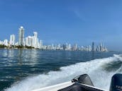 Enjoy the amazing islas of Rosario in Cartagena, rental Boat 30ft 14 people