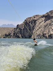 Surf Arizona! Silver Axis A24 WakeSurf Boat - Learn to Surf!