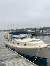 Lancha motora Mainship Pilot de 34 pies para alquilar con capitán en Newport, Rhode Island