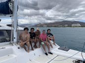 Vela épica de catamarã de 34 pés em Waikiki