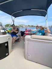 Crab Island/Dolphins/Snorkeling on a Captained Pontoon Boat
