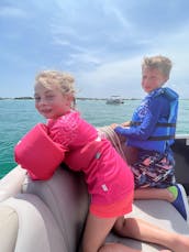 Destin Crab Island on a Captained Pontoon Boat