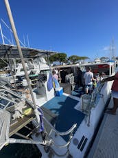 Croisière privée dans votre propre catamaran à moteur de 46 passagers 