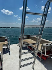 Private Crab Island Pontoon Charter with Inflatables (Up to 10)
