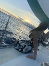 Naviguez en privé au coucher du soleil sur un yacht de luxe et observez des baleines, des dauphins et des tortues !        