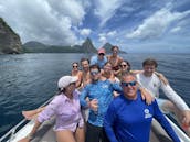 Full Day Private Speedboat Charter for Up to 10 People Saint Lucia