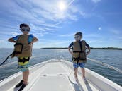 Croisière d'aventure dans la partie supérieure de la baie à bord de la console centrale de 31 pieds