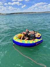 Family Fun on a 25ft Double Decker Tritoon with slide - Canyon Lake