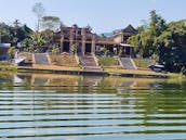 Dragon boat trip on Perfume river in Hue city