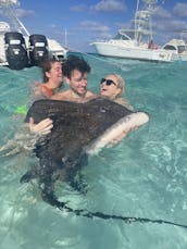 Charters with Captain Bibi on a 30ft powerboat in Grand Cayman