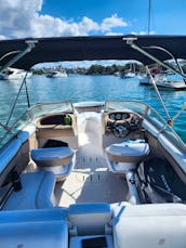 Bowrider with 10 person capacity for skippered or self-drive hire
