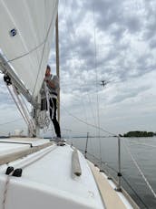 Sailing on the Columbia River aboard 27' Cape Dory Sailing Vessel