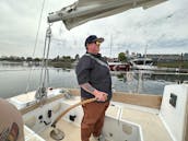 Sailing on the Columbia River aboard 27' Cape Dory Sailing Vessel