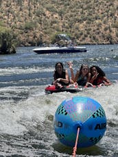 Enjoy a carefree day at Saguaro Lake with Captain Sheldon on a new 2024 wakeboat