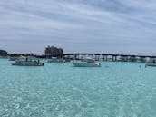 Destin Crab Island on a Captained Pontoon Boat