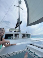 LUXURY LAGOON 40FT CATAMARAN ⛵️ SAILING TO ISLA MUJERES 🏝️