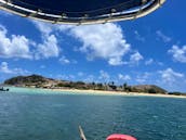 Lagoon 38 Catamaran trip in St Martin with skipper, departure from Orient bay