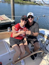 Sailing on the Columbia River aboard 27' Cape Dory Sailing Vessel