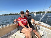 Sailing on the Columbia River aboard 27' Cape Dory Sailing Vessel