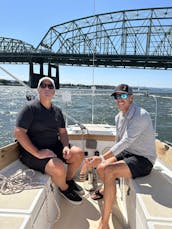 Sailing on the Columbia River aboard 27' Cape Dory Sailing Vessel